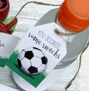 soccer snack tag cut out free printable, soccer snack tags download