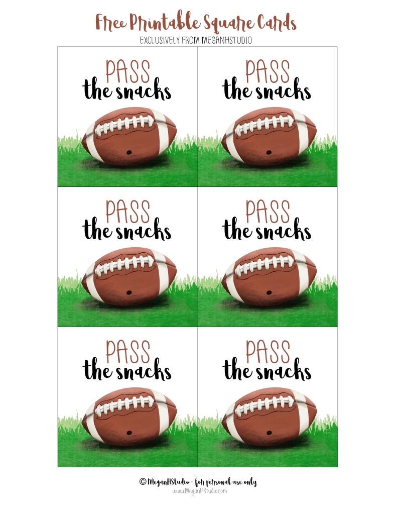 football snack tag printables free download 