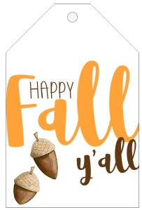 Happy fall y’all printable gift tag, free printable fall gift tags