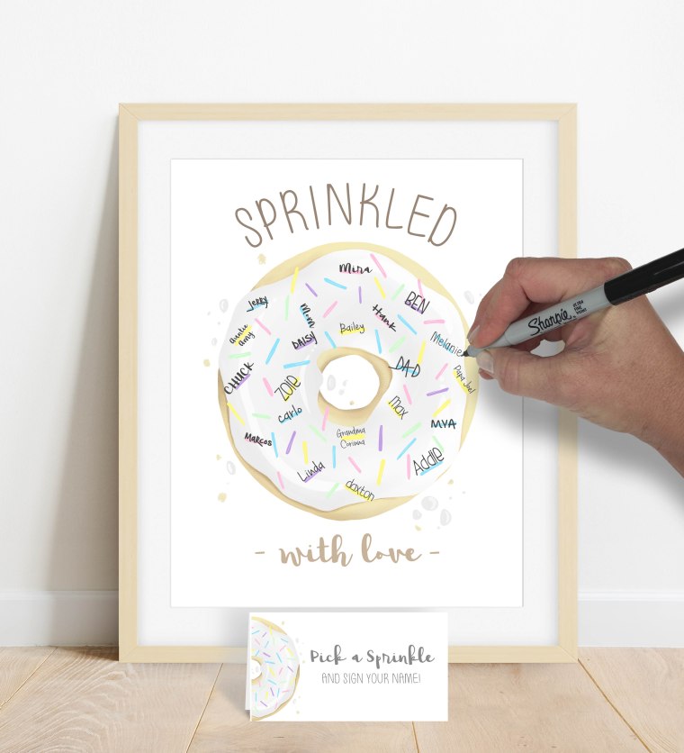 donut themed baby shower guestbook alternative