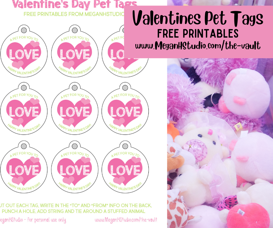 valentines day pet shop tags