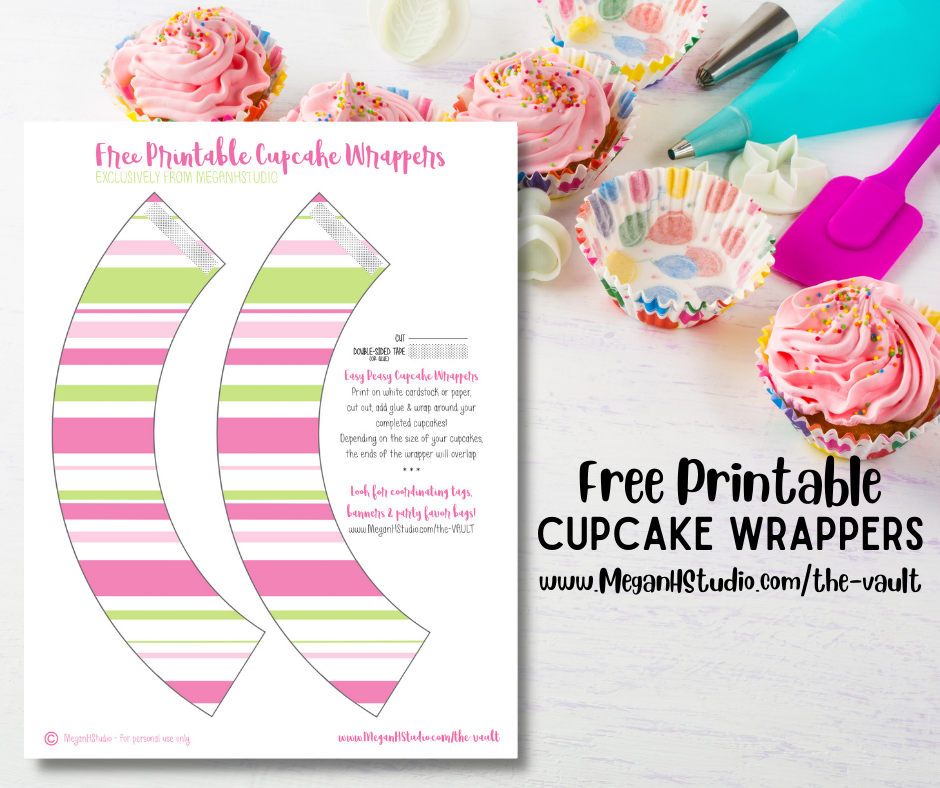 free printable cupcake wrappers pink