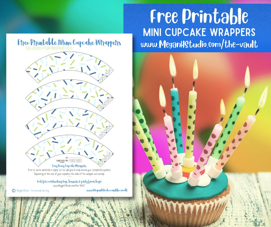 boy sprinkle baby shower mini cupcake wrapper free printables