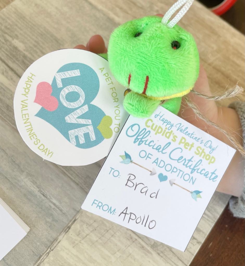 Free printable Valentine’s Day cards for plushies for kids DIY