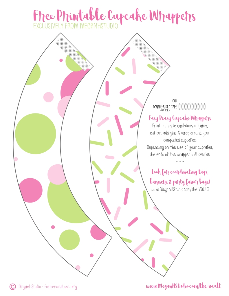 pink and green cupcake wrappers download