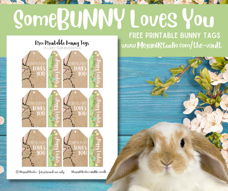 DIY easter gift tags, Easter gift ideas for kids, free printable bunny tags