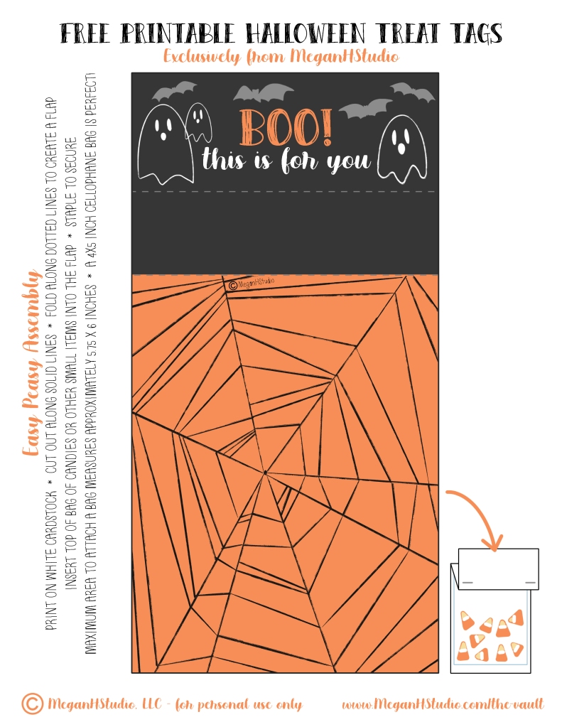 school carnival free printable treat tags, classroom halloween party ideas, free halloween printable treat tags fold over bag topper